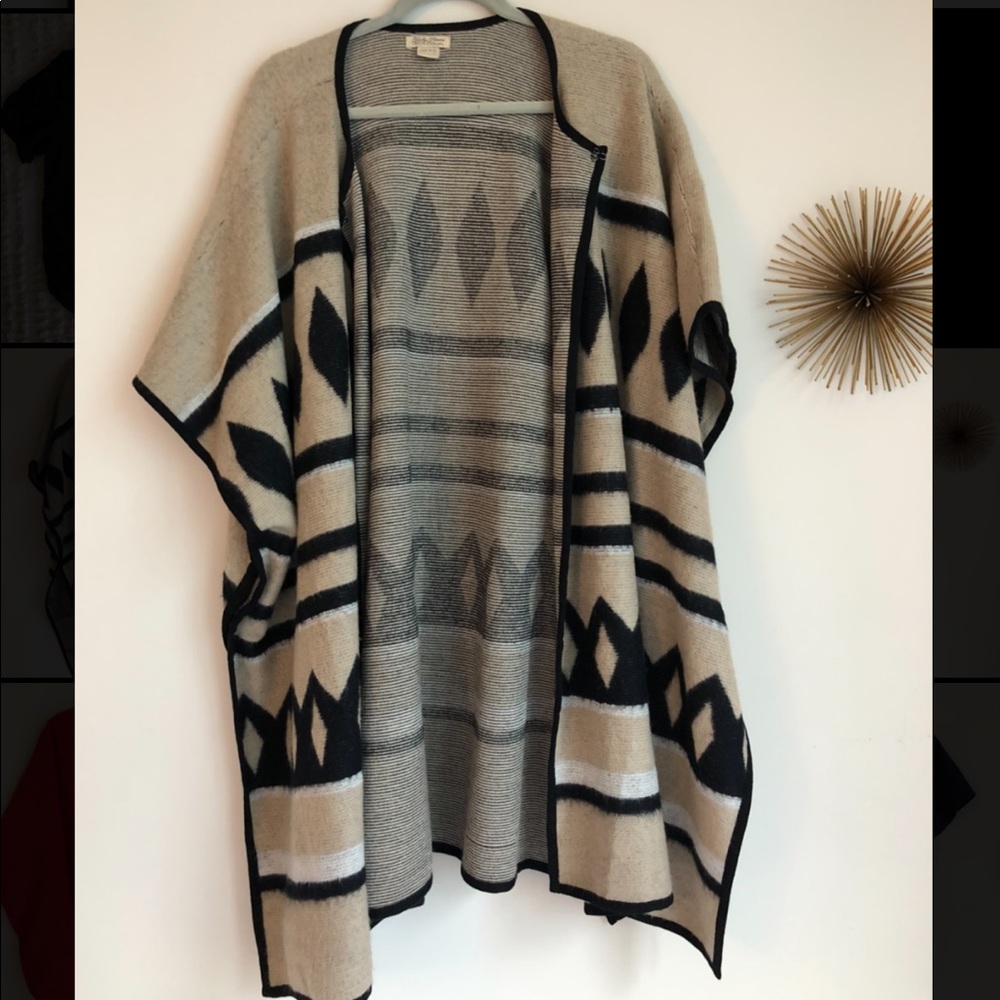 Lucky brand oversized tribal print cardigan